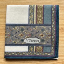HANDKERCHIEF VINTAGE PAISLEY PATTERNED MEN'S POCKET SQUARE COTTON 18" D0285