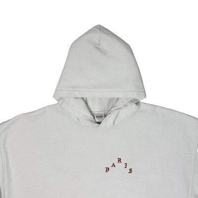 ☆即日発送／L☆I FEEL LIKE PABLO Paris パーカー 白 2016 Kanye West Life Of Pablo Hoodie White Spellout Print Gildan