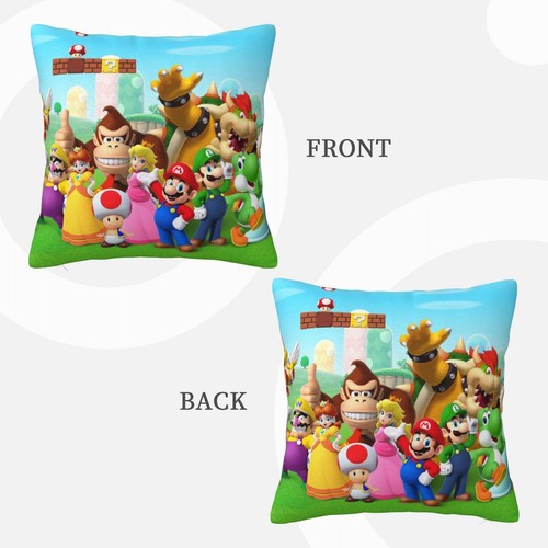 Funda de Almohada Cuadrada Pila Corta Estampada Tema Anime Super Mario Decoración Sofá - Imagen 5 de 42