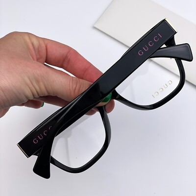 SALE! NEW Gucci GG1133O 003 Shiny Black Cat Eye Women LOGO Eyeglasses Gucci GG1133O 003 Shiny Black Cat Eye Women LOGO AUTHENTIC  main image 3
