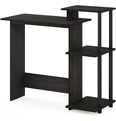 Furinno Efficient Home Laptop Notebook Computer Desk with Square Shelves, Esp...