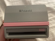 Polaroid Pink Cool Cam 600 Film Instant Camera Vtg W/ Neck Strap Carry Case