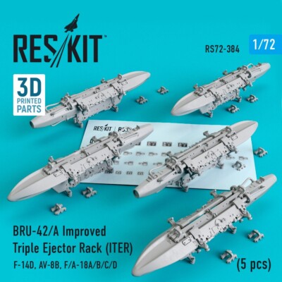 1/72 Reskit RS72-0384 BRU-42/A Improved Triple Ejector Rack (ITER) (5 pcs)