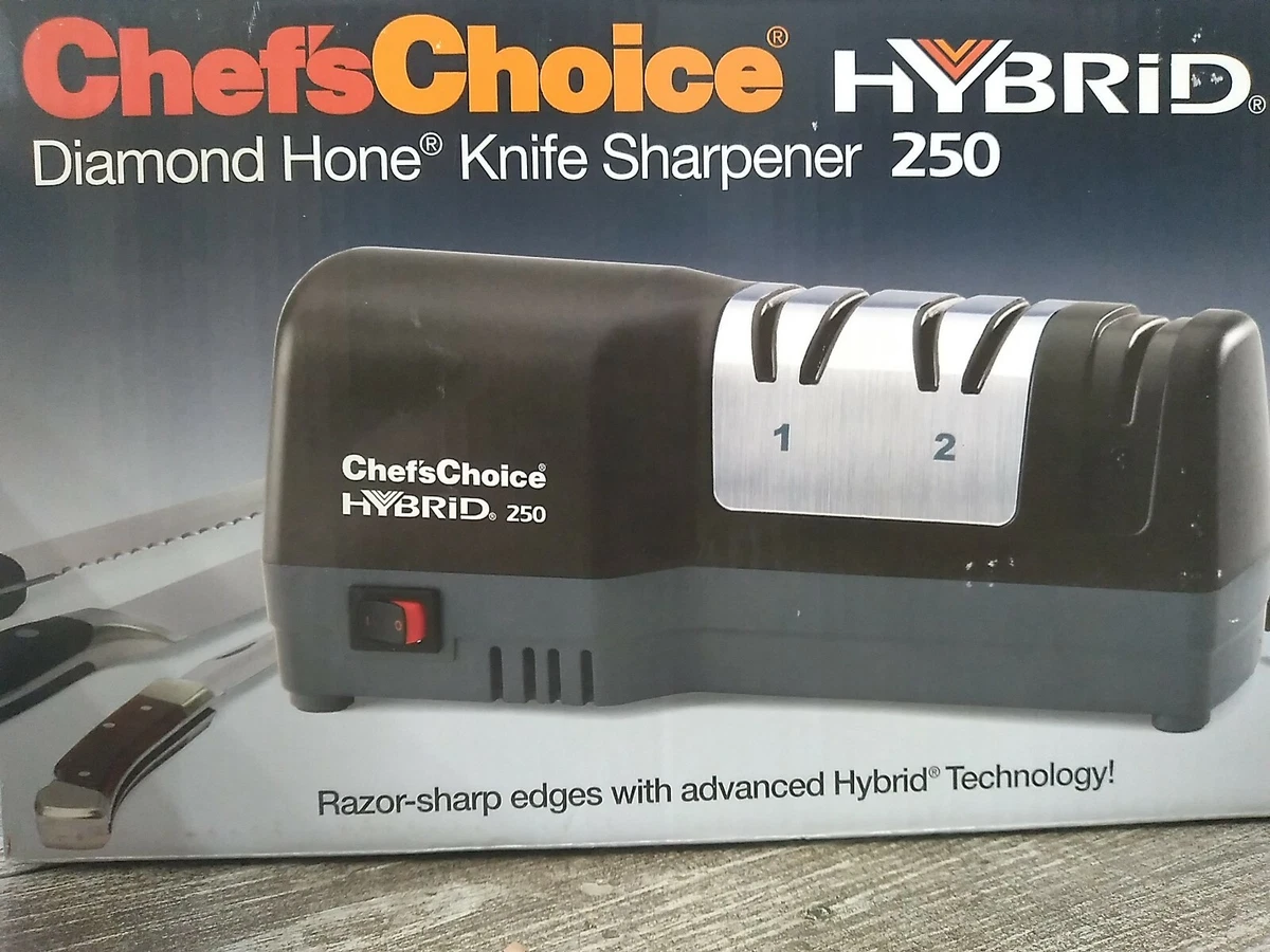 Chef's Choice HYBRID 250 Diamond Hone Electric & Manual Knife Sharpener  Knives