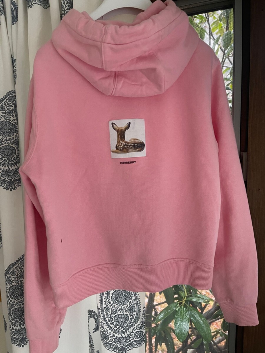 Burberry Women's Bambi Deer Hoodie Sweatshirt Pink Cotton XS S | eBay