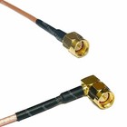 12 inch RG316DS SMA Male to SMA Male ANGLE RF Coaxial Pigtail ships from USA