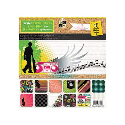 DCWV Paper Pack The Teenage Dream Stack 30,5X30,5cm, 48 Bögen