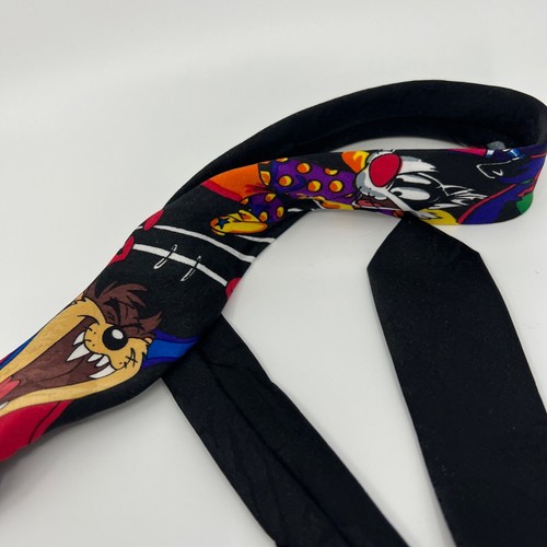 Vintage Looney Tunes Mania Necktie Mens Multicolor 1993 Shirt Tie 90s Cartoon - Picture 6 of 9