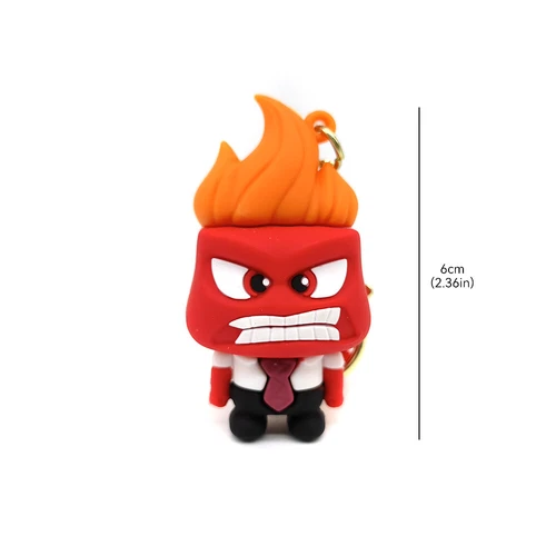 Cartoon Inside Out Schlüsselanhänger Anger Sadness Disgust Fear Figur Spielzeug - Bild 19 von 44