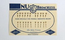 3/0S Waltham Watch Gold Hour and Minute Heavy Spade/Diamond Hands- 1 Pair NOS