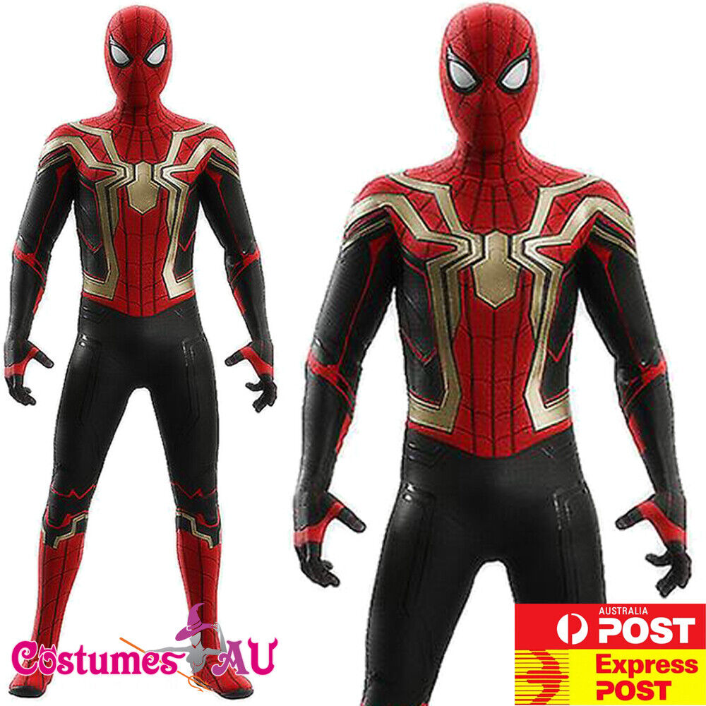 Kids Mens The Iron Spiderman Costume Spider-Man Child Boys Superhero  Jumpsuit