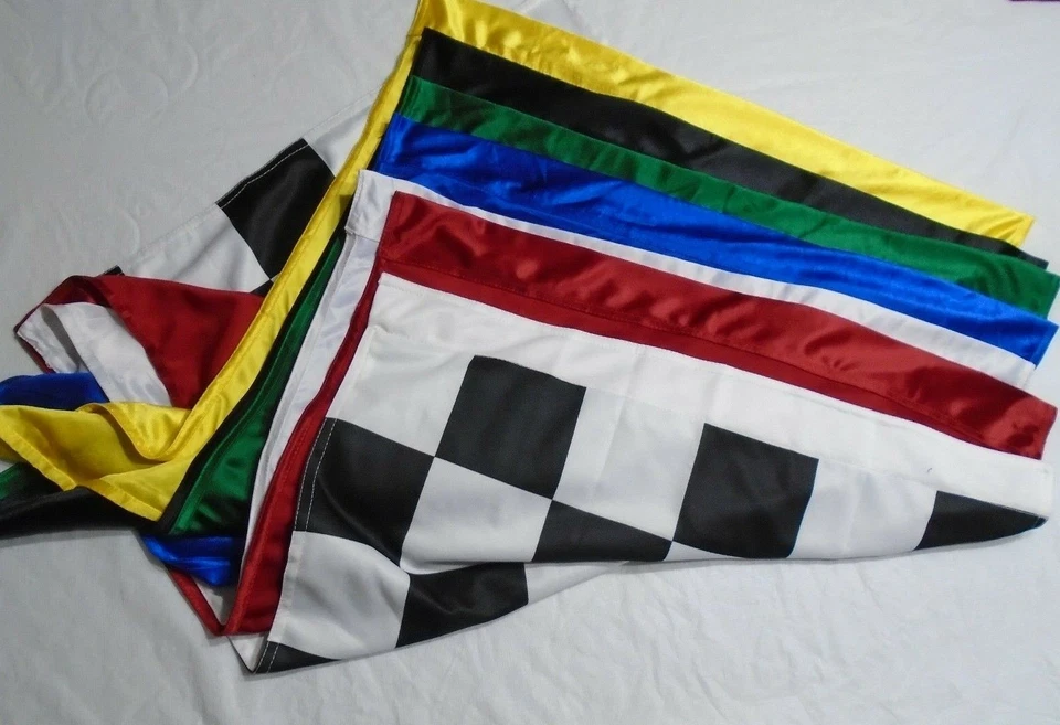 Juego de 7 banderas de circuito de karting de 30" por 25" para eventos NASCAR al aire libre Foto 4 de 4