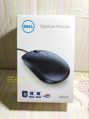 Original New Dell Ms116 Usb Black Optical Scrolling Mouse 1000dpi Windows7 8 10 Ebay