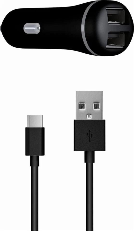 Just Wireless - Doble USB Tipo C - Adaptador Coche 17W / 3.4 Amp 6ft Cable - Totalmente NUEVO Foto 3 de 3