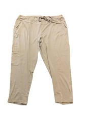 AnyBody Cozy Knit Luxe Jersey Tapered Utility Pant A498735 Beige Plus Size 3X