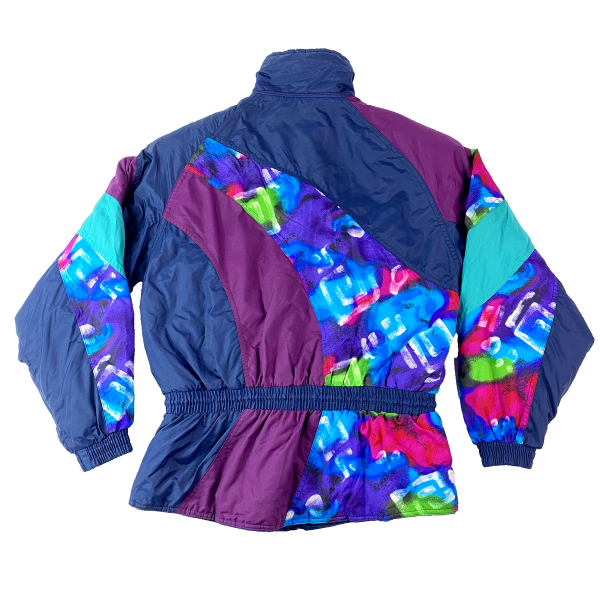 Vtg Ski Snow Jacket Retro Colorblock Sm Neon Sport Pro Player