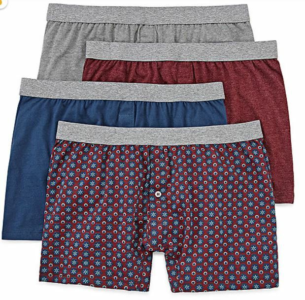 Stafford 4Pack Men's 100 Cotton Comfort Knit Boxers Burgundy Pack eBay