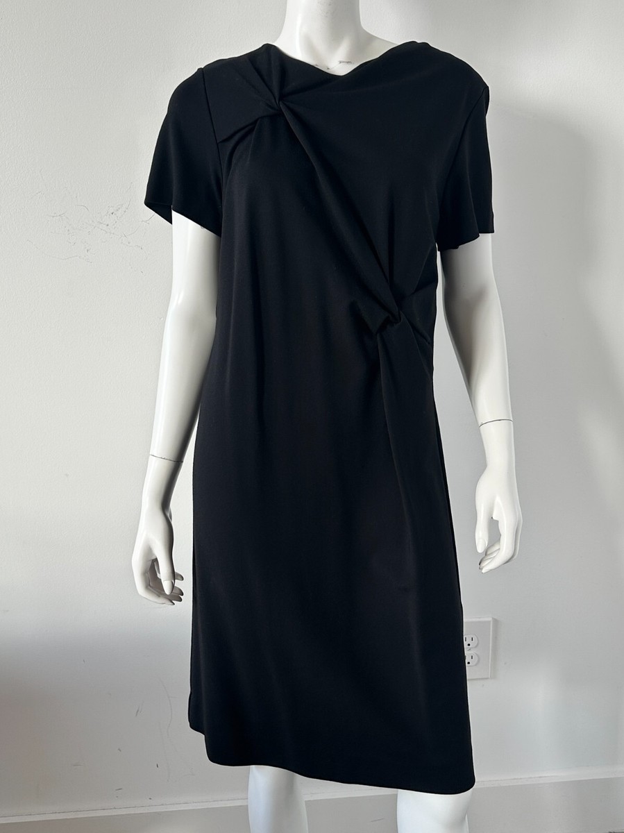 dolce gabbana dress blue Dolce & Gabbana Blue White Striped Silk Stretch Shift Dress main image 1