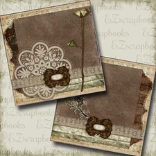 Vintage NPM - 2 Premade Scrapbook Pages - EZ Layout 3343