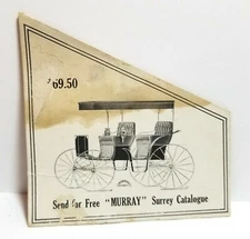 Murray Surrey horse-drawn wagon ad card, c. 1890.