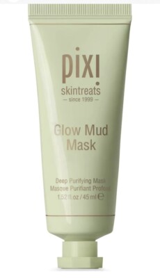 PIXI Skintreats Glow Mud Mask with Ginseng & Sea Salt 15 Minute Facial 1.5oz