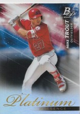 MIKE TROUT 2018 Bowman Platinum PRESENCE INSERT BASEBALL CARD Anaheim LA Angels!