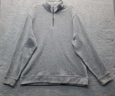 Old Navy Sweatshirt Mens 2XL Gray Fleece 100% Polyester Long Sleeve Quarter Zip