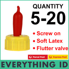 LAMB KID LATEX TEAT NIPPLE BOTTLE SCREW ON TOPPER  TOP FARM ANIMAL FEEDING 