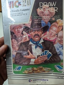 Vintage Lot of 2 Commodore Vic 20 Vic20 DRAW Poker Games Sealed Cellophane NOS