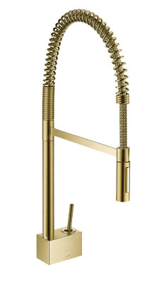 Axor 10820251 Starck Semi-Pro Pre-Rinse Kitchen Faucet Joystick Brushed Gold NEW