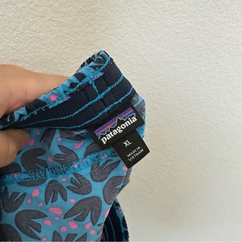 Patagonia Shorts Girls XL Blue Baggies AOP - Picture 2 of 7