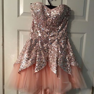 peach formal dresses short Lovely Peach Tulle Ruffled Short Cocktail Dress main image 1