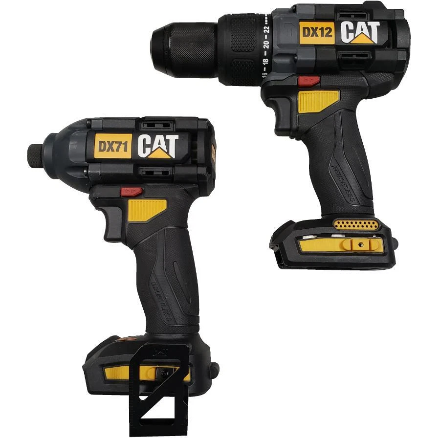18V Lithium ion Cordless Hammer Drill and Impact Driver Combo Kit with 2 Batte