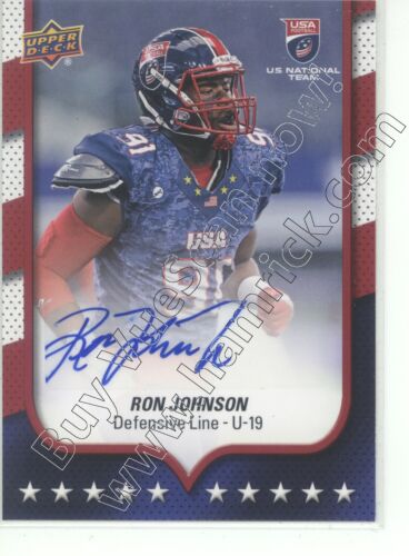 ron johnson rookie rc progetto autografo michigan wolverines college/hs ud usa - Foto 1 di 1