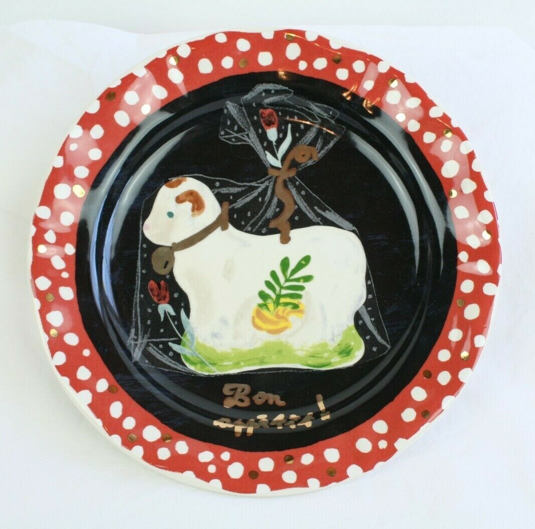 Anthropologie Nathalie Lete Lamb Sheep Dinner Plate Christmas Holiday Candy For Sale Online Ebay