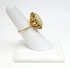 14k Yellow Gold Ring w 14.4mm x 11.8mm Opal + 1/3cttw Diamond & Emerald Halo — photo 3