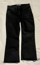 Women’s Jeans Topshop Moto Dree Cropped Kick Flare Black SIZE 28