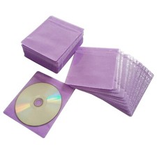 CD/DVD/BluRay Sleeves,Double-Sided Refill Plastic Sleeve for CD and DVD Stora...