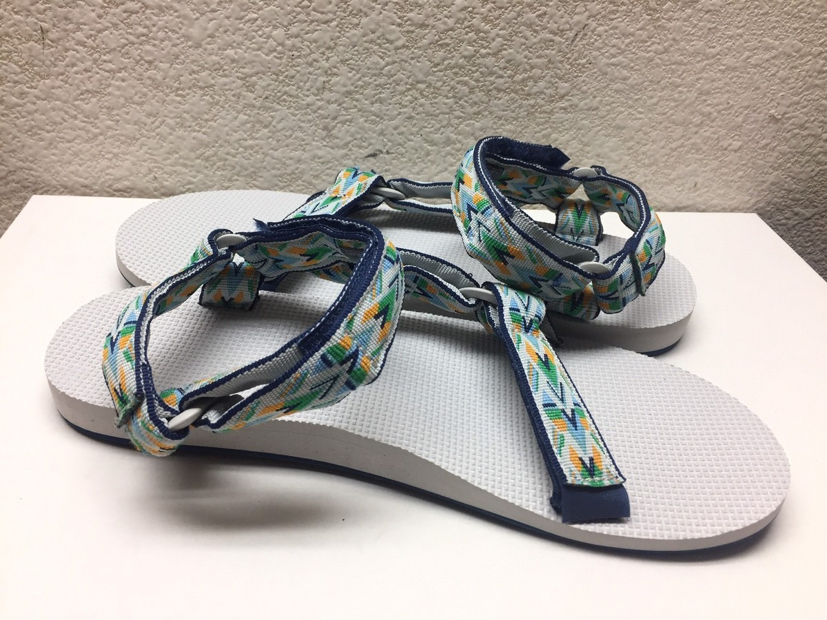 NEW Mens TEVA ORIGINAL UNIVERSAL SPLIT RING Mosaic Blue US Size 9 STRAP SANDALS TEVA MEN ORIGINAL UNIVERSAL HOY MOSAIC NAVY SPORT SANDAL US  main image 3