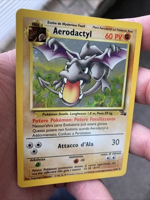 ITA~ ITALIAN Aerodactyl Fossil HOLO 1/62 Pokemon Card (g3) | eBay
