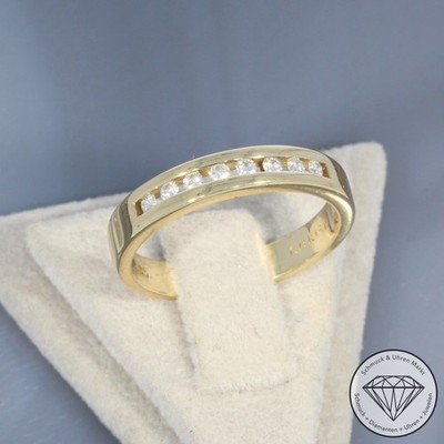 Wert 990   Brillant Ring von Christ 585er/14 Karat Gelb Gold Größe 52 xxyy