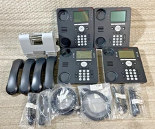 Lot of 4, Avaya 9608G Gigabit IP Phone Desk Phone with Handset & Stand