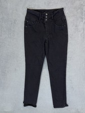 Curve Appeal Jeans Womens 2 Black Denim High Rise Skinny Stretch Triple Button