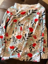 Little sleepies red floral top 3t
