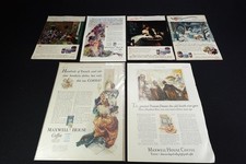 6 Maxwell House Coffee Ads Ephemera 1930-1948 Woman's Day Good Housekeeping