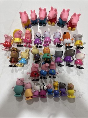 Peppa Pig & Friends Mixed Lot of Figure Toys Wolf Fox Bunny Cat Rabbit Dog Pvc