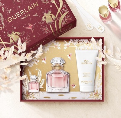 Guerlain Mon Guerlain Gift Set Perfume Spray 50ml 5ml Body Lotion 75ml