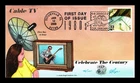 US COVER CABLE TV 1980S CELEBRATE CENTURY FDC PUGH HAND PAINTED