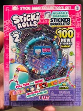 New Sticki Rolls Sticki Band Sticker Bracelet Series 2 Blue Collectible NEW