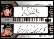2005-06 UPPER DECK UPDATE DUAL AUTO WADE REDDEN ANDREJ MESZAROS